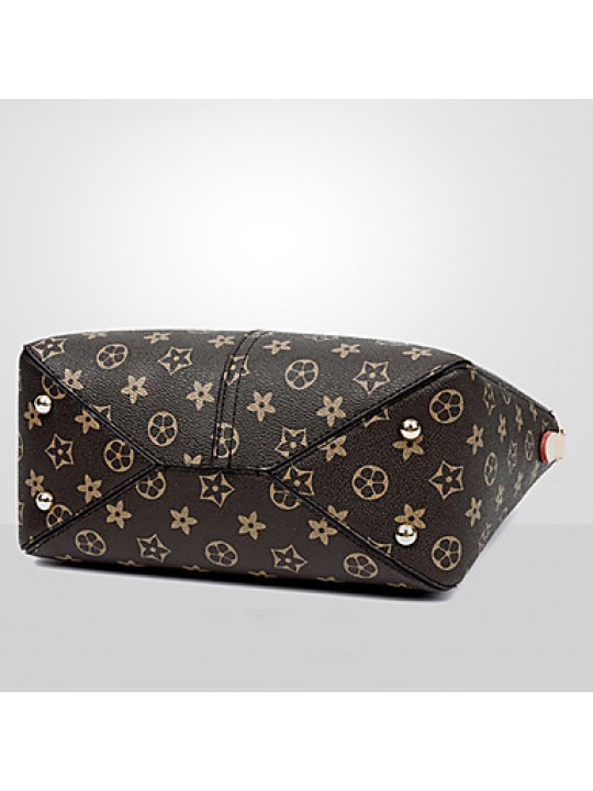 Women PU Barrel Shoulder Bag / Tote - White / Brown / Black