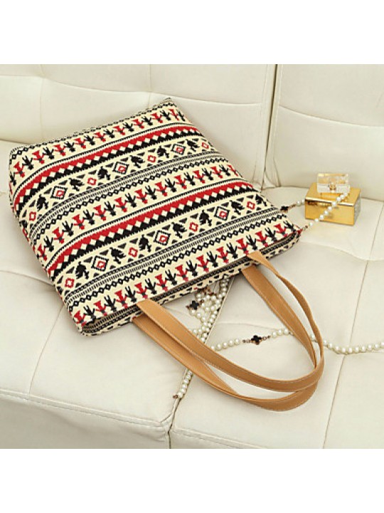 Women's Vintage Pattern Zipper Casual Tote (More Colors)