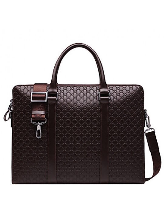 1197-1 Men Briefcase Top Grade Genuine Leather Men Business Handbag Vintage First Layer Cowhide Shoulder Bags