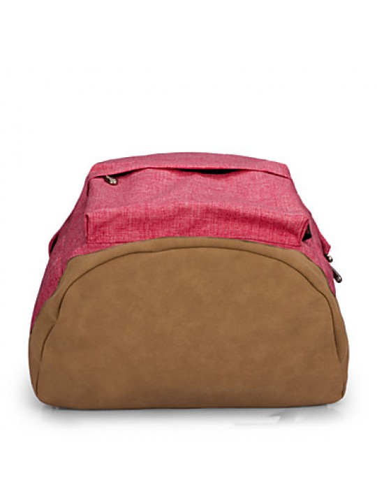 Korean Style Red Casual Rucksacks Girl Women Canvas School Student Backpack Large Travel Backpack T101
